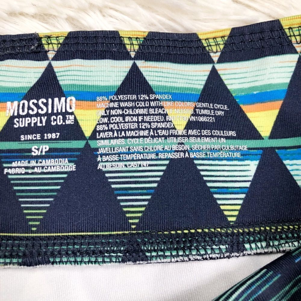 Mossimo Blue Green Triangle Geometric Workout Athleasure Leggings Size Small - Picture 6 of 6